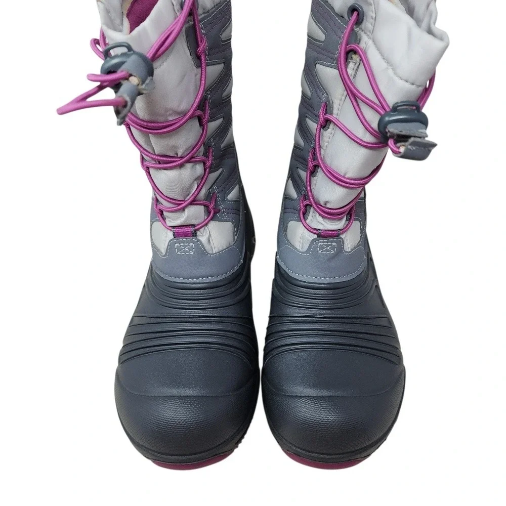 Merrell Snow Boots 5M Kids 6.5 Wom Snow Quest Lite 3 Grey Purple Waterproof 400g
